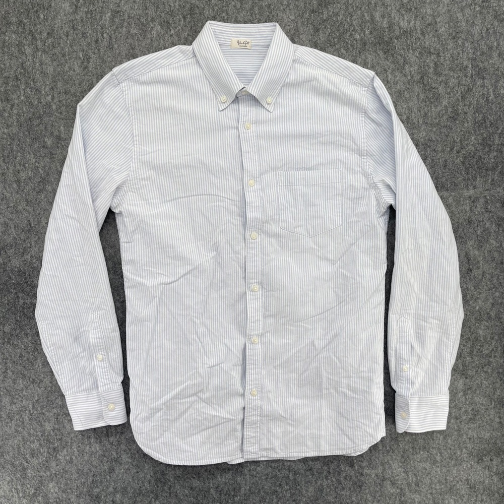 Brandy Melville Shirt One Size Blue White Striped Button Down Cotton John Galt
